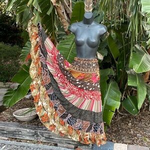 Soft surroundings, tiered, and beaded skirt